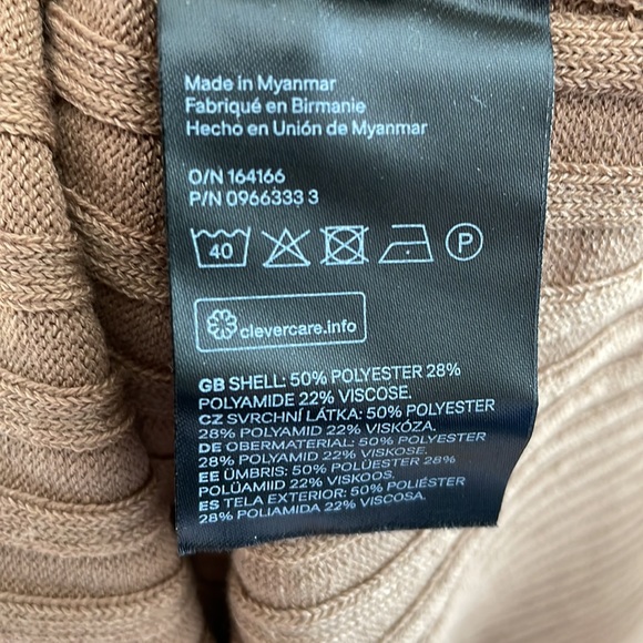 H&M tan knit tank dress with back slit NWOT, - Picture 7 of 11